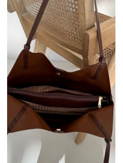 Taška z eko semiše čokoládová model 21817720 - Boto