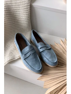 Dámské z eko semiše modré model 21900389 - Boto