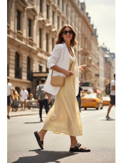 Dámské pantofle se zlatým sponou Černé model 21898346 - Boto