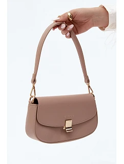 Malá kožená kabelka béžová model 22220891 - Flora&Co