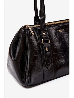 Černá kabelka z imitace kůže model 22220909 - Flora&Co