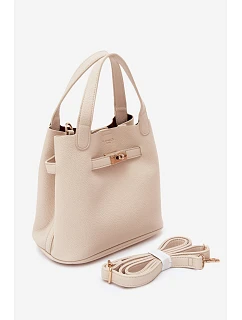 Kabelka s  z umělé kůže světle béžová model 22221045 - Flora&Co