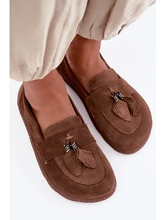 Barefoot z přírodního semiše  hnědé model 22356054 - Zazoo