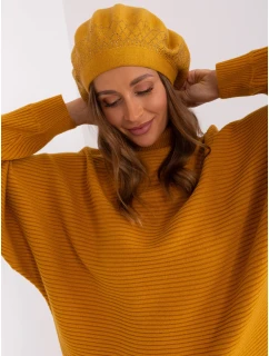 Czapka AT CZ model 18997358 ciemny żółty - FPrice