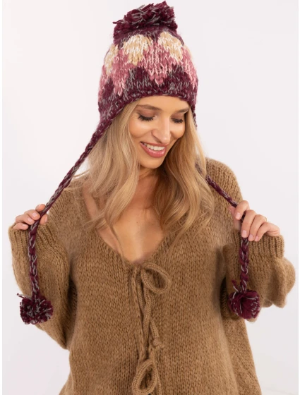 Czapka AT CZ model 20752311 bordowy - FPrice