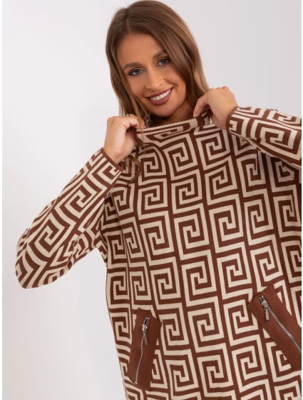 Sweter AT SW model 18955182 brązowy - FPrice