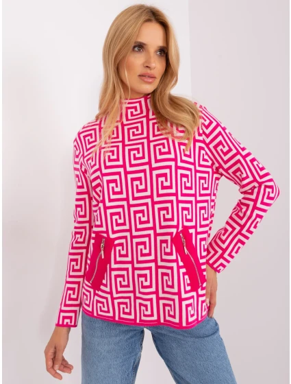 Sweter AT SW model 18955191 fuksjowy - FPrice