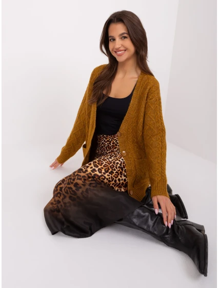 Sweter AT SW model 18970032 ciemny żółty - FPrice