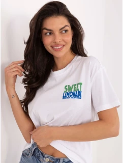 T shirt model 21798130 biało żółty - FPrice