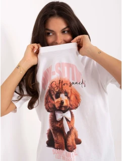 T shirt model 21378672 biało różowy - FPrice