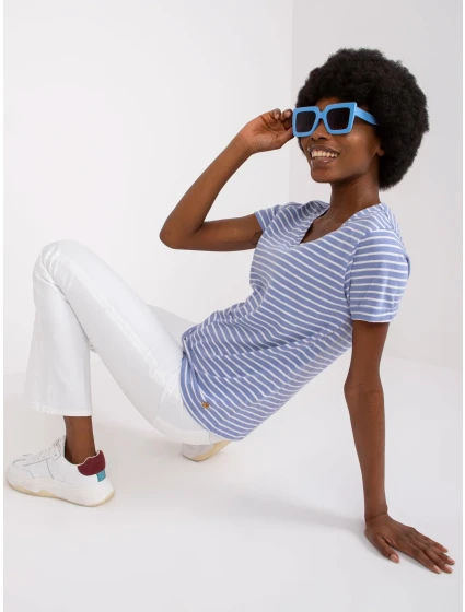 Tričko model 17615829 bílé a modré - FPrice