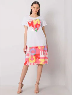 Šaty DHJ SK model 15426611 bílá a růžová - FPrice