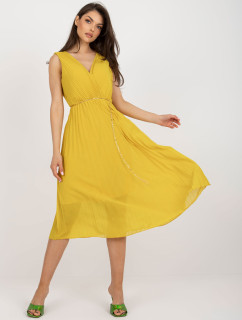 Sukienka DHJ SK model 18543470 ciemny żółty - FPrice