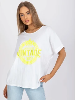 Tričko DHJ TS model 17272802 bílá a žlutá - FPrice