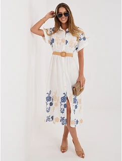 Sukienka IR SK  biało niebieski model 22128374 - FPrice