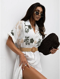 Sukienka IR SK  biało zielony model 22123754 - FPrice