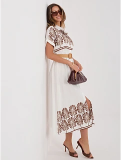 Sukienka IR SK  biało brązowy model 22128413 - FPrice