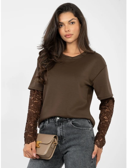 Bluzka IT BZ model 21895816 ciemny brązowy - FPrice