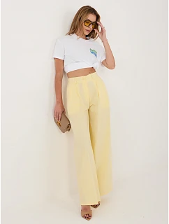 Spodnie IT SP model 22089443 jasny żółty - FPrice