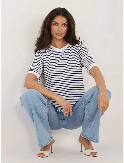 T shirt IT TS model 22076835 biało granatowy - FPrice