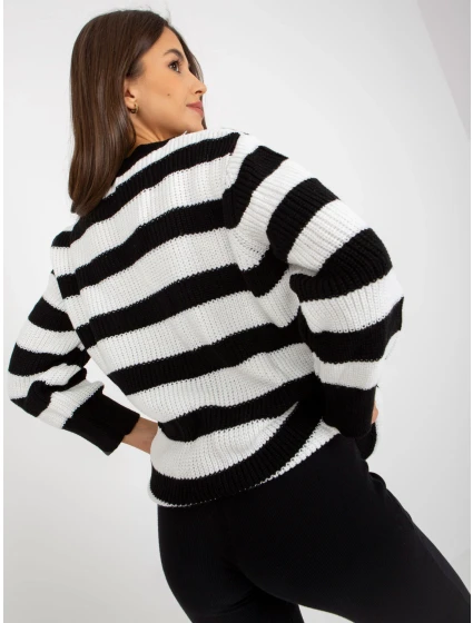 Dámský svetr LC SW 8030 bílý a černý