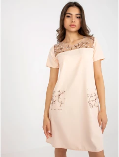 LK SK šaty model 20742300 světle broskvová - FPrice