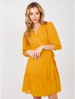 Sukienka LK SK model 21902664 ciemny żółty - FPrice