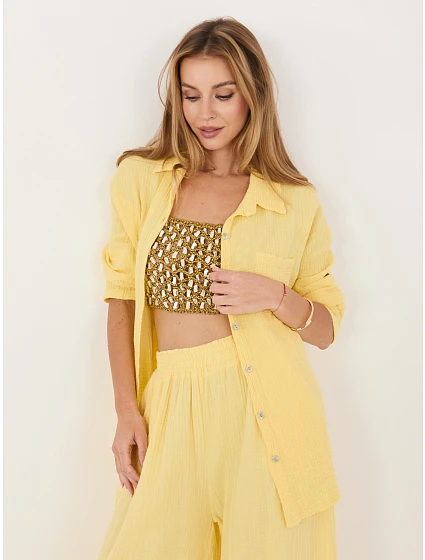 Koszula MI KS model 22102662 jasny żółty - FPrice