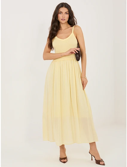 Sukienka MI SK model 22109753 jasny żółty - FPrice
