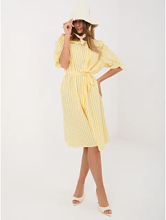 Sukienka MI SK  jasny żółty model 22128384 - FPrice