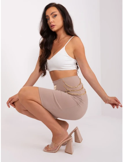 Spódnica RV SD model 18843661 ciemny bezowy - FPrice