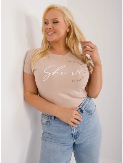 T shirt RV TS model 19920604 beżowy - FPrice