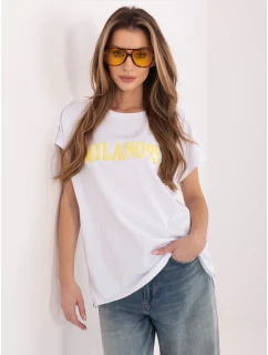 T shirt RV TS model 22020767 biało żółty - FPrice