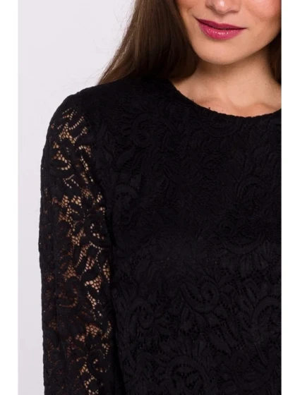 model 20531320 Kombinéza s krajkovými detaily černá - STYLOVE