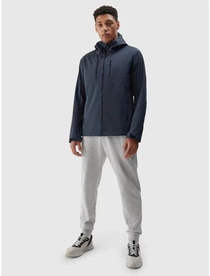Pánská větruodolná bunda softshell   šedá model 20437380 - 4F