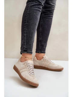 Zazoo model 21073696 Semišové Nízké Dámské Tenisky Béžové - Kesi