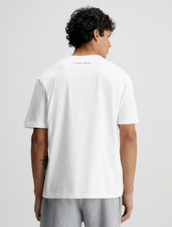 Pánské tričko Organic Cotton Lounge T-Shirt CK96 000NM2399E100 bílá - Calvin Klein