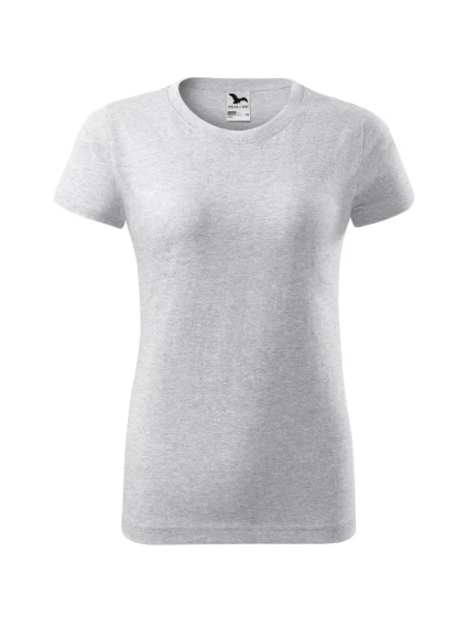 Basic tričko dámské světle šedý melír