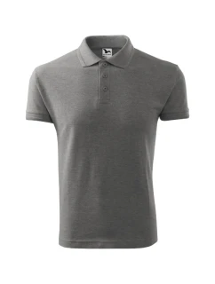 Pique Polo polokošile pánská tmavě šedý melír