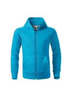 Trendy Zipper mikina dětská tyrkysová