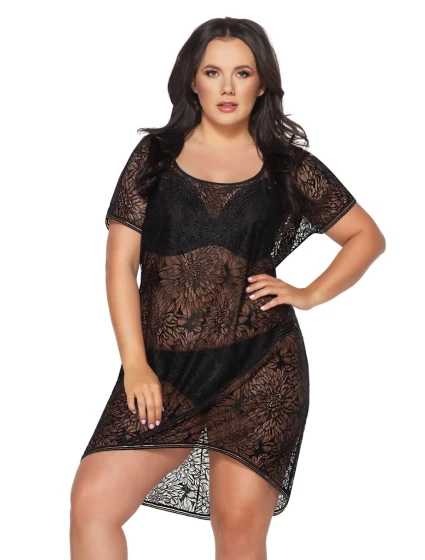 PLÁŽOVÉ ŠATY SP 22 ČERNÉ PLÁŽOVÉ ŠATY SP 22 ČERNÉ