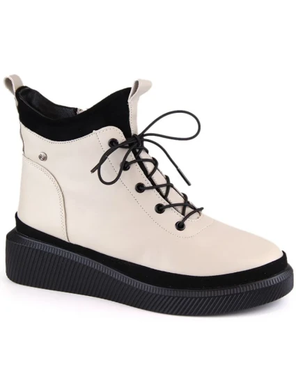 Filippo zateplené kožené boty na platformě W PAW482 beige Filippo zateplené kožené boty na platformě W PAW482 beige