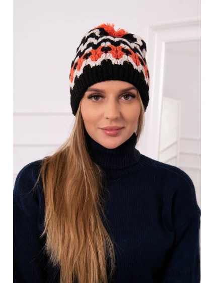 Dámská čepice Laila K283 černá+světle béžová Dámská čepice Laila K283 černá+světle béžová