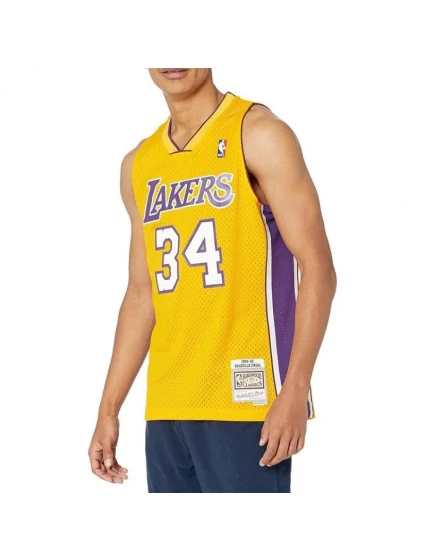 Mitchell & Ness Los Angeles Lakers NBA Swingman Home Jersey Lakers 99 Shaquille O`Neal SMJYGS18179-LALLTGD99SON pánské dresy Mitchell & Ness Los Angeles Lakers NBA Swingman Home Jersey Lakers 99 Shaquille O`Neal SMJYGS18179-LALLTGD99SON pánské dresy