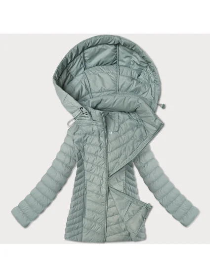 Lehká dámská bunda v mátové barvě s odepínací kapucí J Style (16M9230-156) Lehká dámská bunda v mátové barvě s odepínací kapucí J Style (16M9230-156)