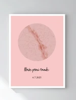 Personalizovaný plakát v rámu - 30x40 - hvězdná mapa