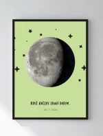 Personalizovaný plakát v rámu - 30x40 - měsíční fáze