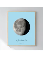 Personalizovaný plakát v rámu - 40x50 - měsíční fáze