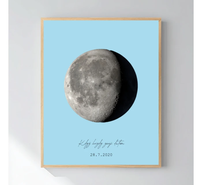 Personalizovaný plakát v rámu - 40x50 - měsíční fáze Personalizovaný plakát v rámu - 40x50 - měsíční fáze