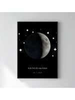 Personalizovaný plakát v rámu - 50x70 - měsíční fáze